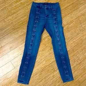Bebe Lace up Jeans